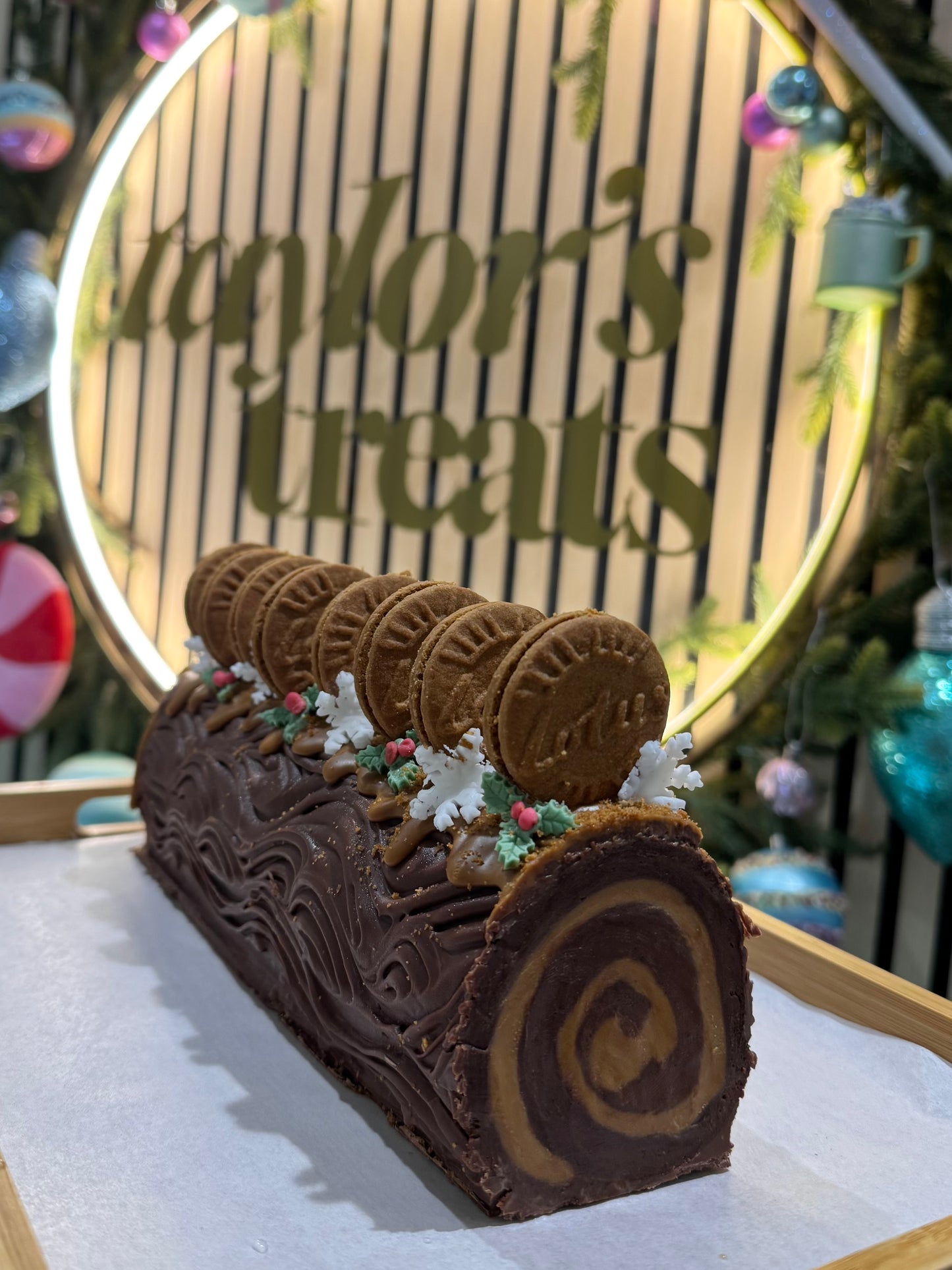 Biscoff Brownie Yule Log £45 (DEPOSIT £15) COLLECTION ONLY