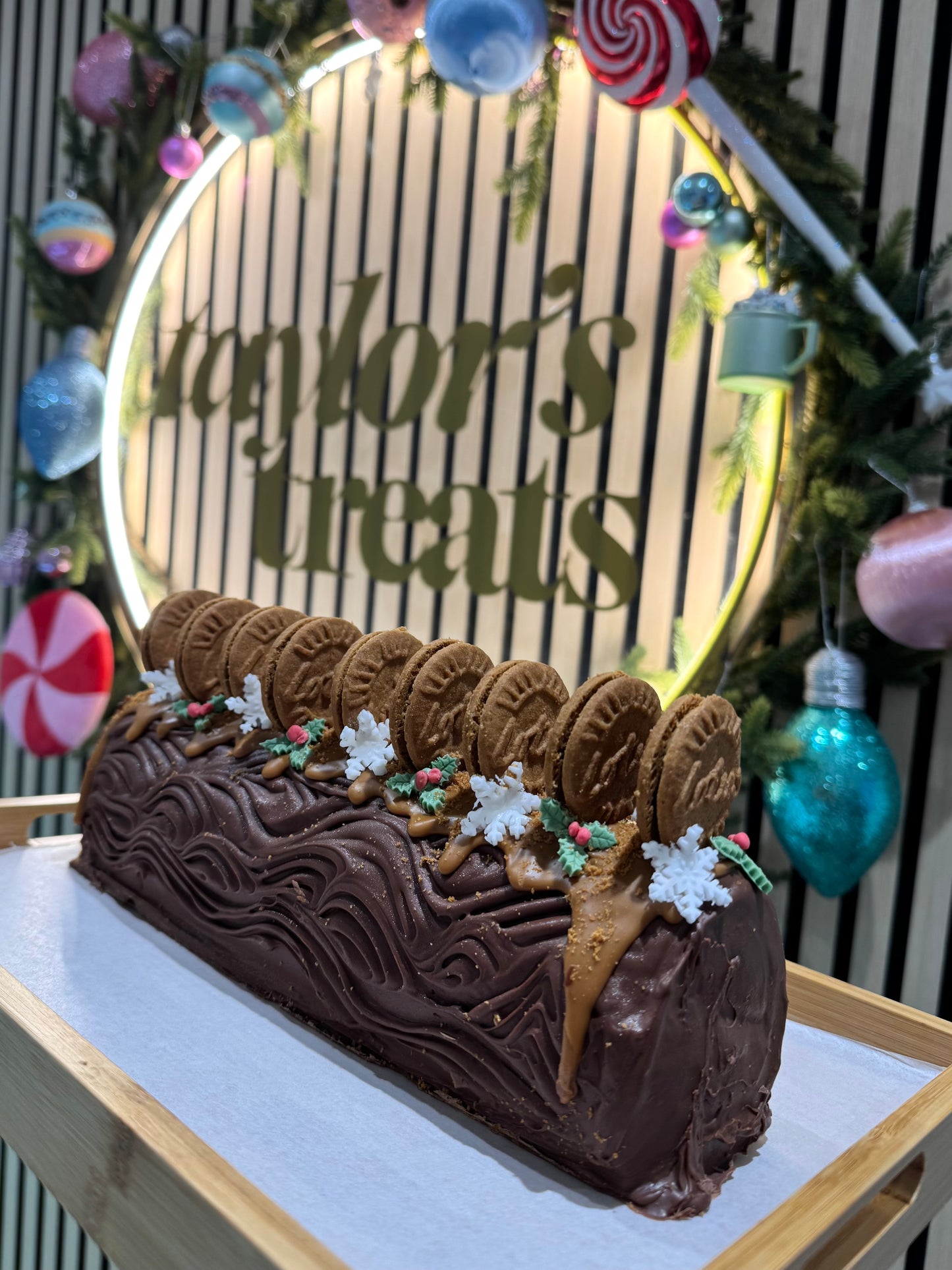 Biscoff Brownie Yule Log £45 (DEPOSIT £15) COLLECTION ONLY